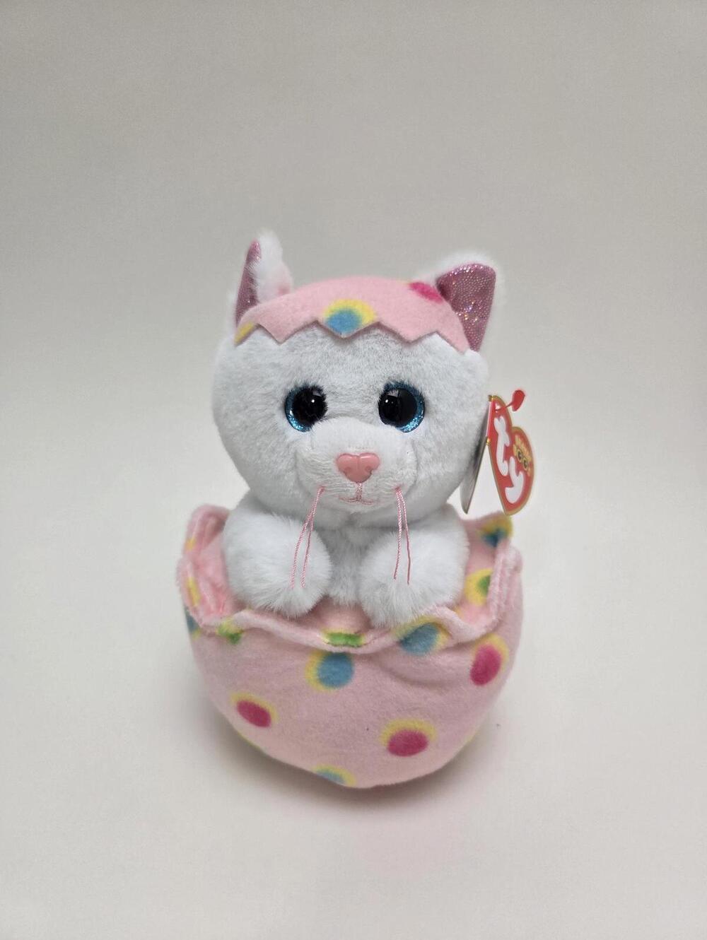 Ty Beanie Boo “Giggles” the Easter Cat Inside Egg (6 inch)